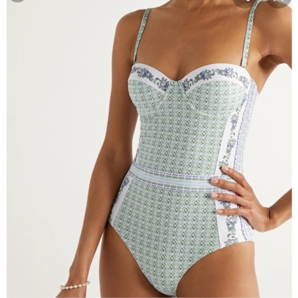 Tory Burch NWT Lipsi Swimsuit in Botanical Garden S - Picture 3 of 10